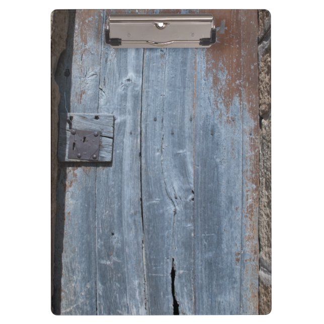 Worn and Rusty Wooden Door Clipboard (Front)