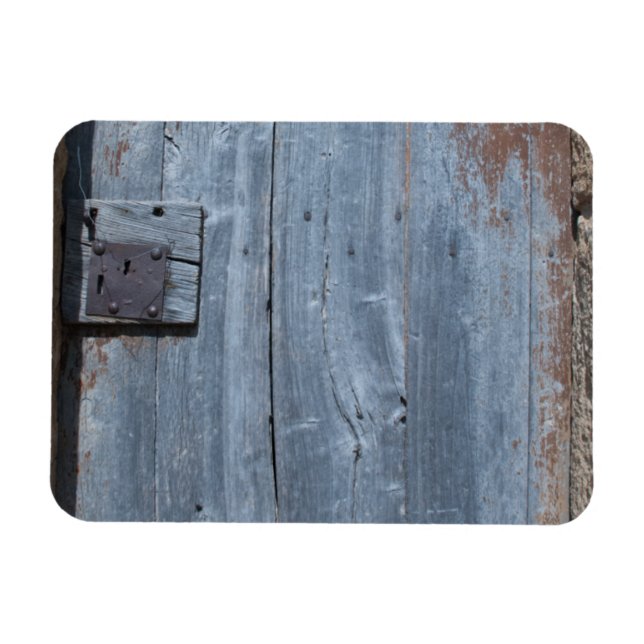 Worn and Rusty Wooden Door Magnet (Horizontal)