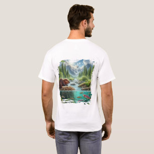 Worn Calm Beaver at the Stream Nature T-Shirt