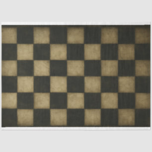 Worn Checkerboard Pattern Decoupage Paper