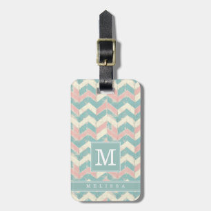 Worn Chevron Background Luggage Tag