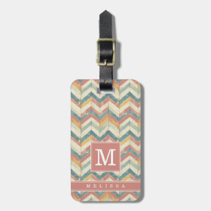 Worn Chevron Background Luggage Tag