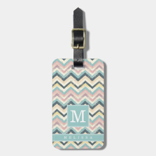 Worn Chevron Background Luggage Tag