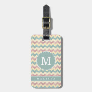 Worn Chevron Background Luggage Tag