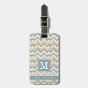 Worn Chevron Background Luggage Tag