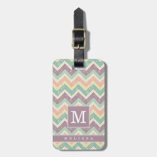 Worn Chevron Background Luggage Tag