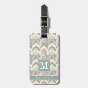 Worn Chevron Background Luggage Tag