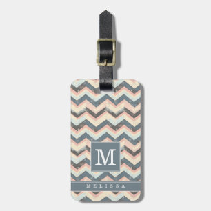 Worn Chevron Background Luggage Tag