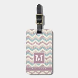 Worn Chevron Background Luggage Tag