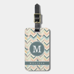 Worn Chevron Background Luggage Tag