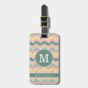 Worn Chevron Background Luggage Tag