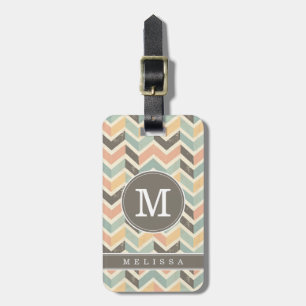 Worn Chevron Background Luggage Tag