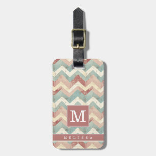 Worn Chevron Background Luggage Tag
