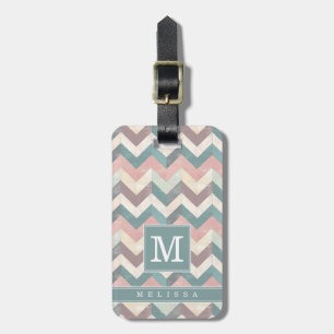 Worn Chevron Background Luggage Tag