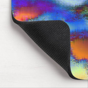 Worn clouds on orange, drizzled texture or offset mouse mat