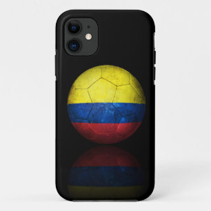 Worn Colombian Flag Football Soccer Ball iPhone 11 Case