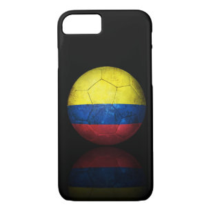 Worn Colombian Flag Football Soccer Ball iPhone 8/7 Case