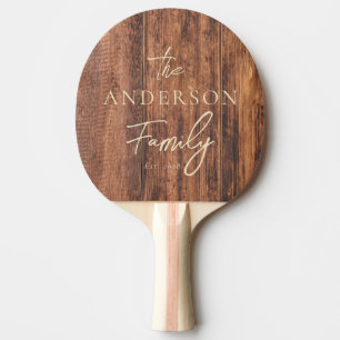 Worn Cutting Board Hand Written Family Name Ping Pong Paddle