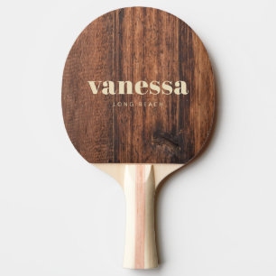 Worn Cutting Board Minimal Modern Classic Name Ping Pong Paddle