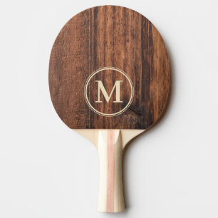 Worn Cutting Board Monogram Ping Pong Paddle