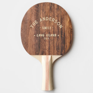 Worn Cutting Board Vintage Seaside Family Name Ping Pong Paddle