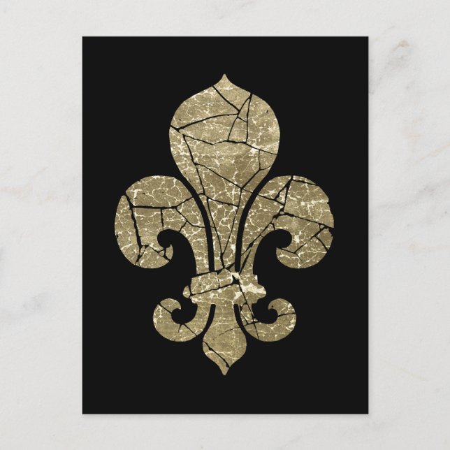 Worn Fleur De Lis Postcard (Front)