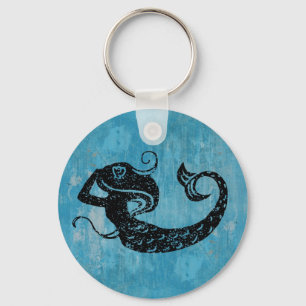Worn Mermaid Key Ring