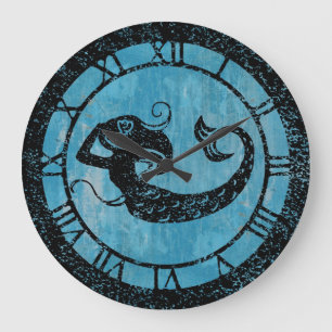 Worn Mermaid Large Clock