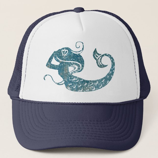 Worn Mermaid Trucker Hat (Front)