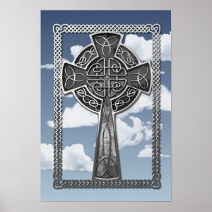 Worn Metal Cross Poster