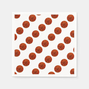 Worn Orange Basketball Napkin