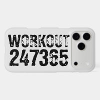 Worn out and scratched text Workout 247365 black