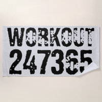 Worn out and scratched text Workout 247365 black