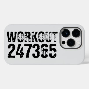 Worn out and scratched text Workout 247365 black Case-Mate iPhone 14 Pro Case
