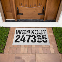 Worn out and scratched text Workout 247365 black