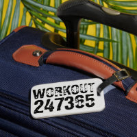 Worn out and scratched text Workout 247365 black