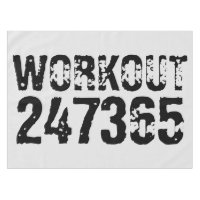Worn out and scratched text Workout 247365 black