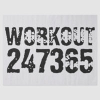 Worn out and scratched text Workout 247365 black