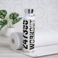 Worn out and scratched text Workout 247365 black