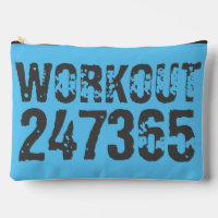 Worn out and scratched text Workout 247365 blue