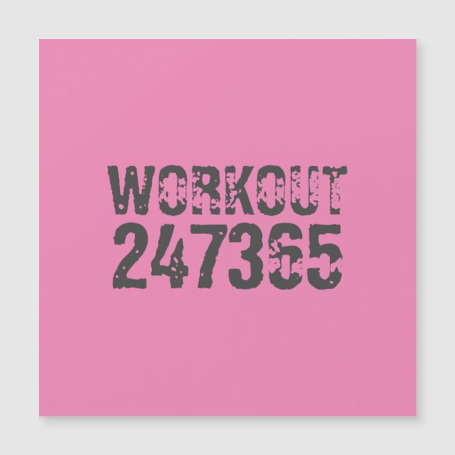 Worn out and scratched text Workout 247365 pink (Front)