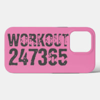Worn out and scratched text Workout 247365 pink