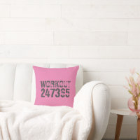 Worn out and scratched text Workout 247365 pink