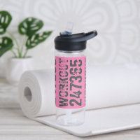 Worn out and scratched text Workout 247365 pink