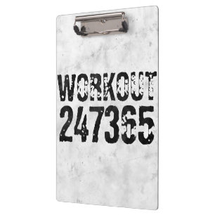 Worn out and scratched text Workout 247365 rustic Clipboard