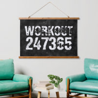 Worn out and scratched text Workout 247365 vintage