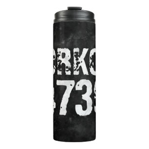 Worn out and scratched text Workout 247365 vintage Thermal Tumbler