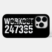 Worn out and scratched text Workout 247365 white