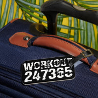 Worn out and scratched text Workout 247365 white