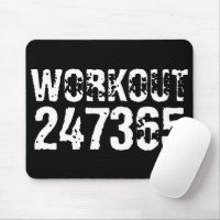Worn out and scratched text Workout 247365 white